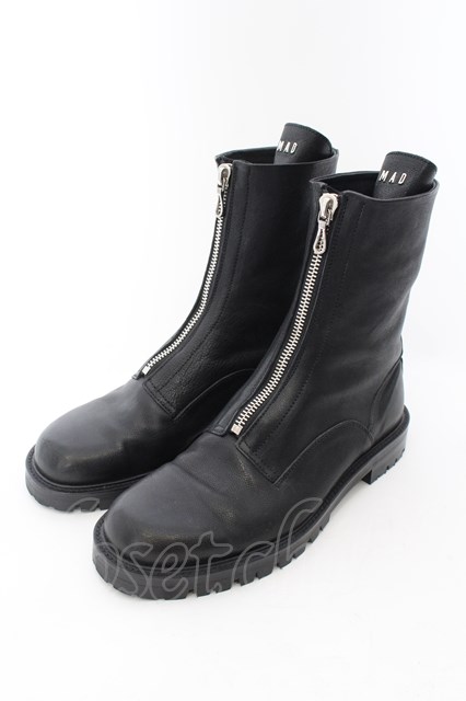 Moonage Devilment（清春） / カウレザーフロントZIPロングブーツ 41