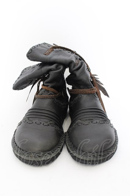 14th Addiction / moccasin leather Boots ブーツ ブラック O-24-05-19