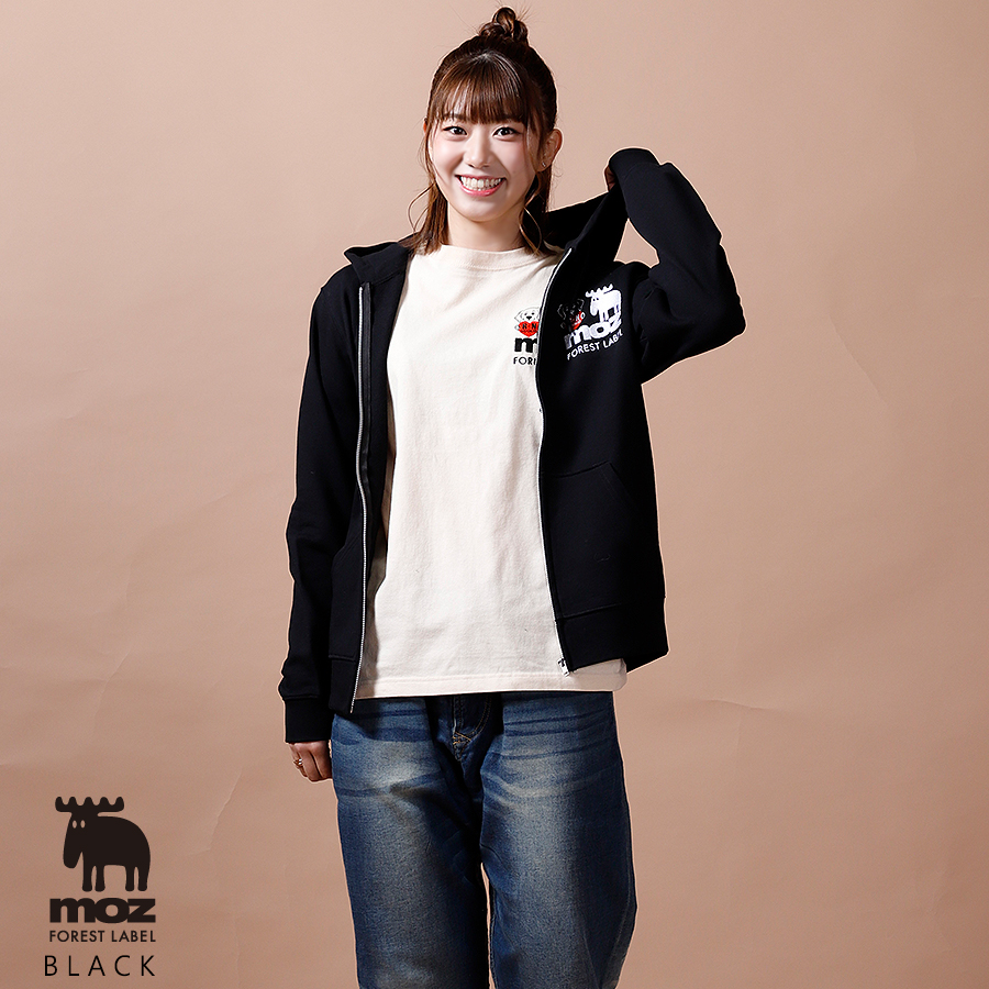 野中瑠衣×moz FOREST LABEL コラボZIPパーカー