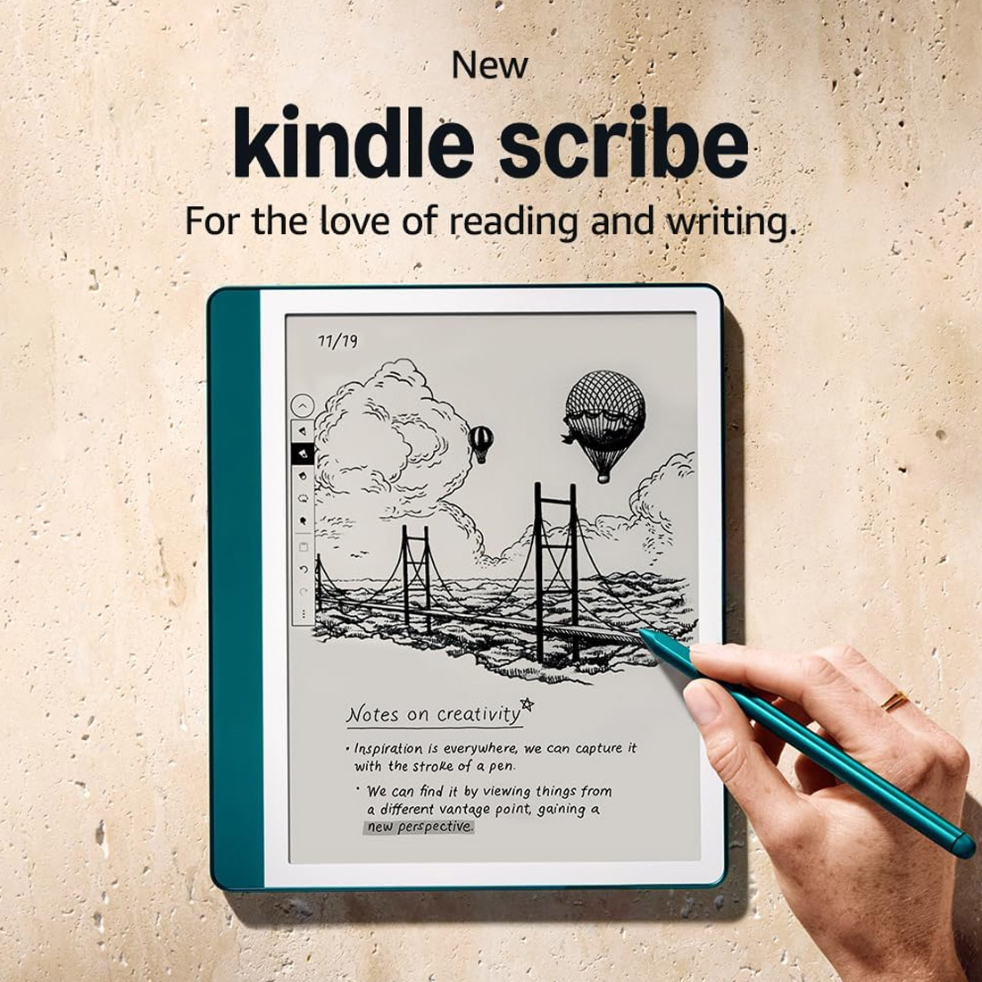 Kindle Scribe 64GB with Premium Pen (2024) - Metallic Jade