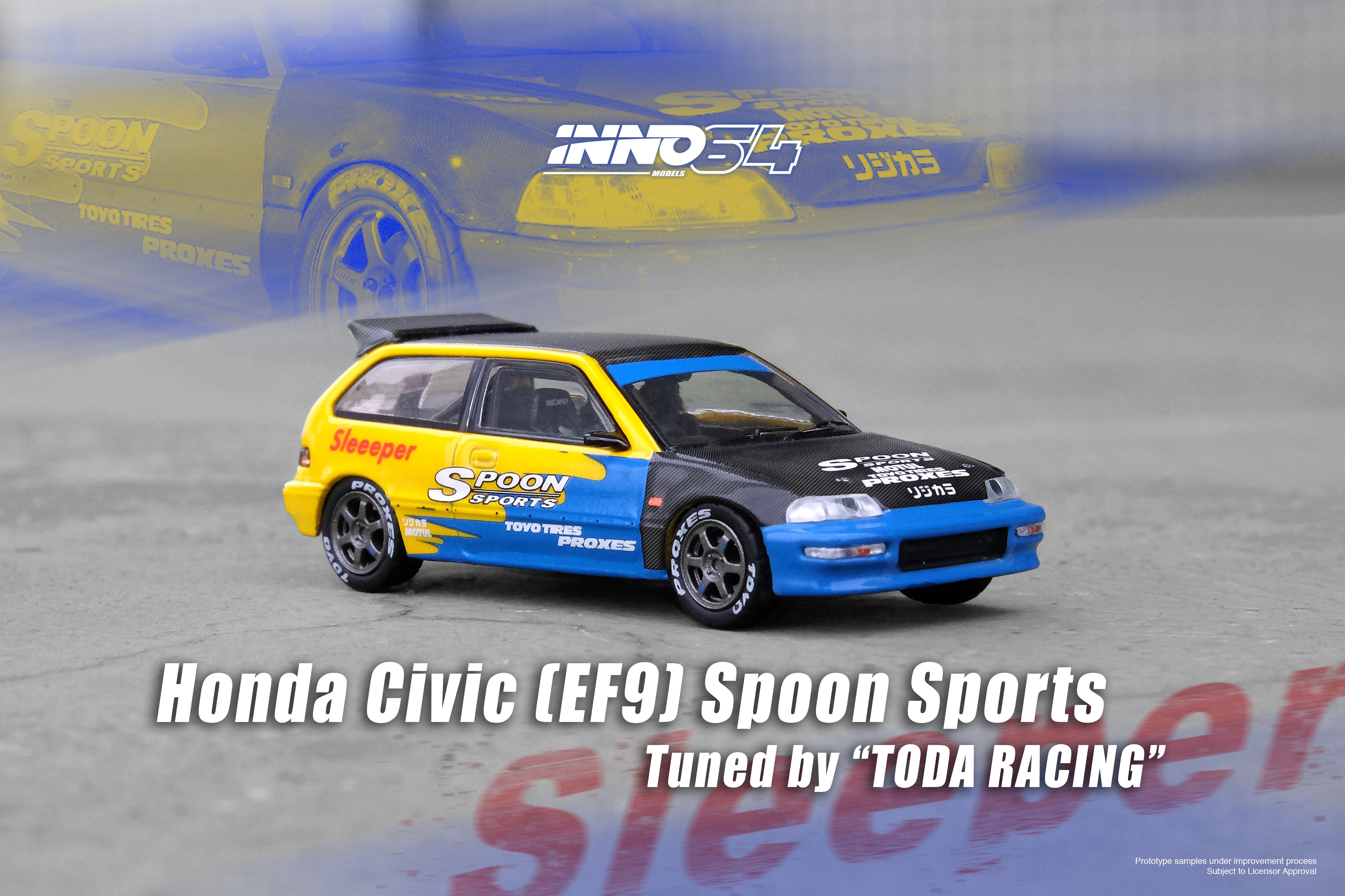 INNO64 1:64 Honda Civic (EF9) Spoon Livery Tuned by 