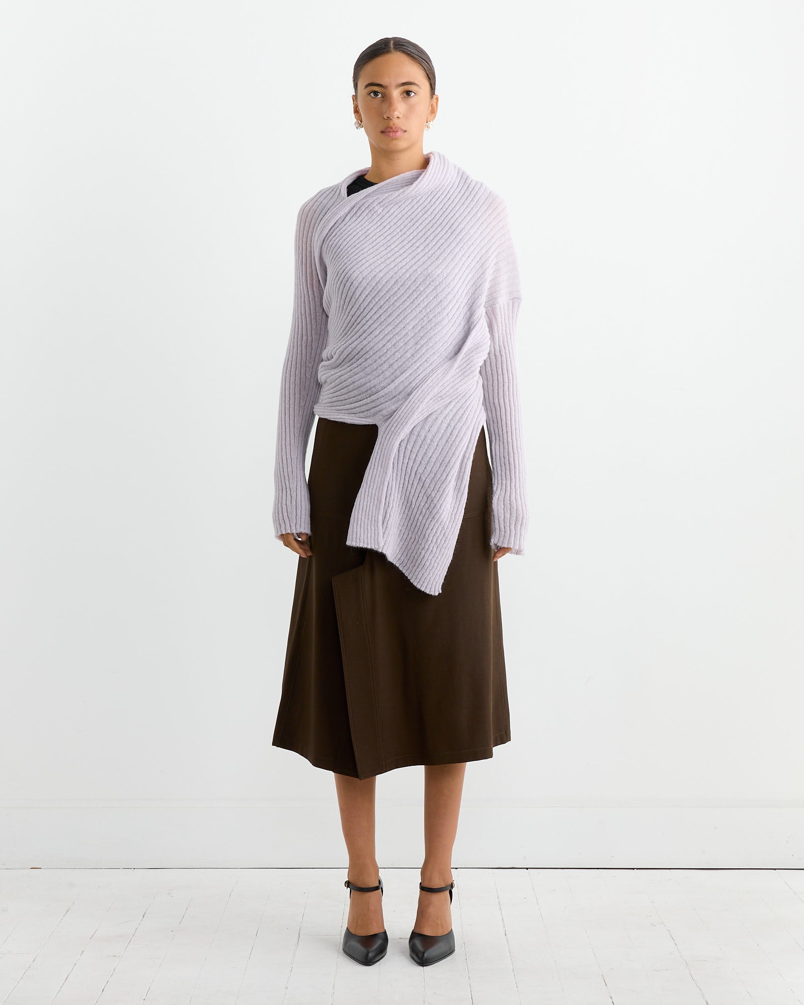 Asymmetrical Sweater in Lilac