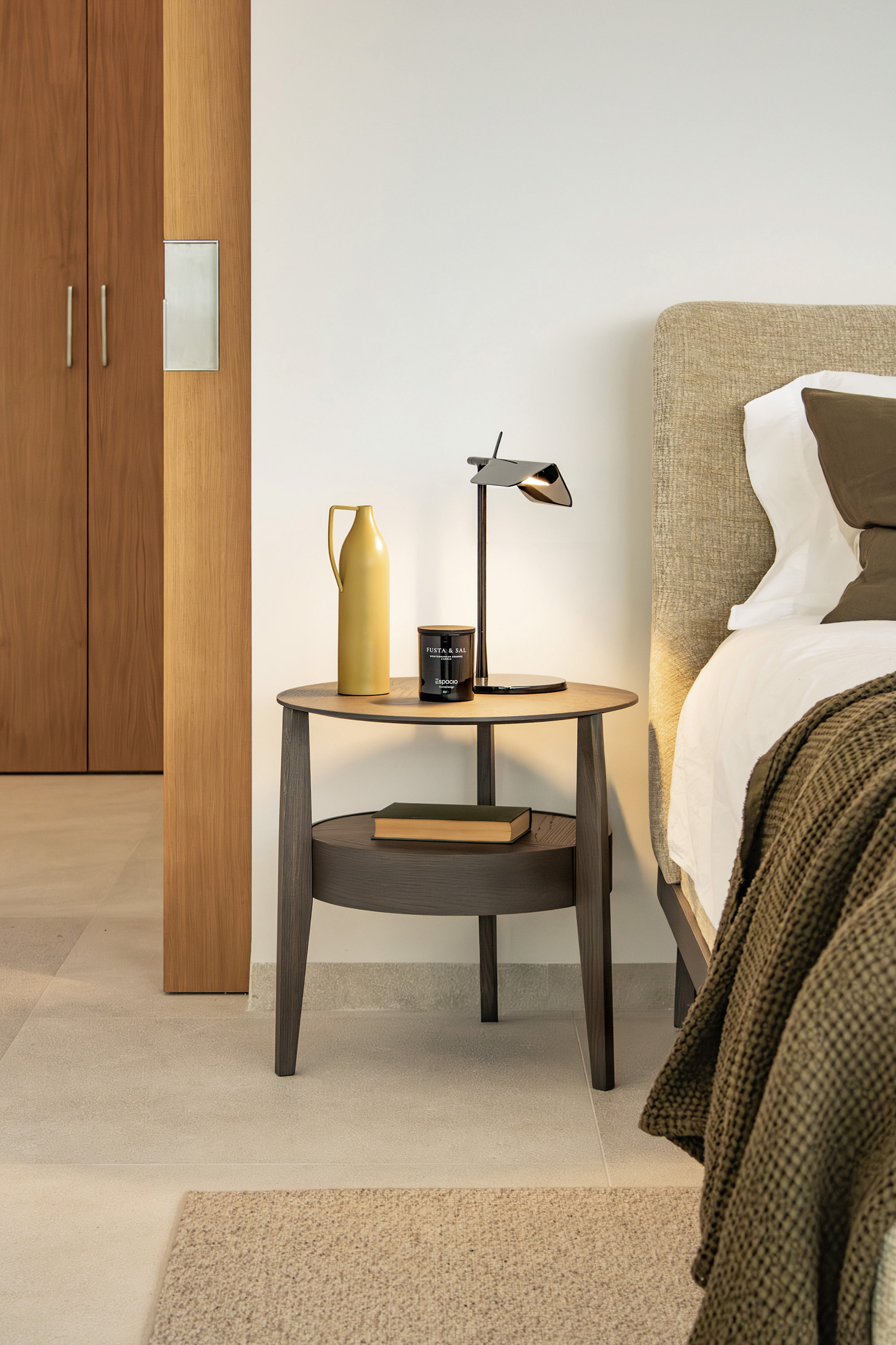 Coffee table with double wood shelf - When - Molteni&C