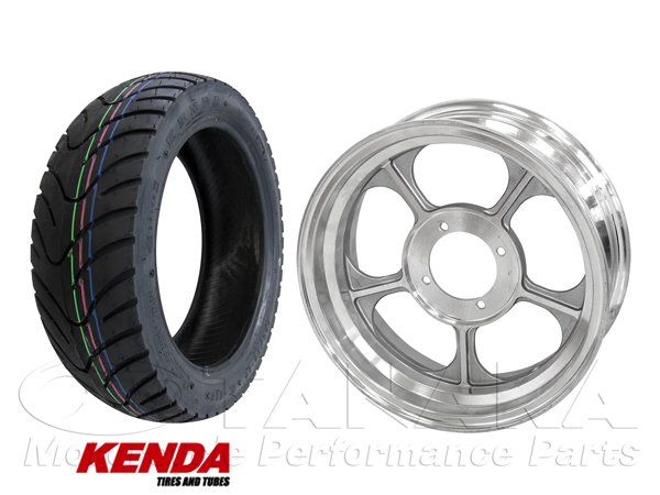 1758wモンキー用12インチアルミキャストホイール4.5J＆KENDAタイヤ130