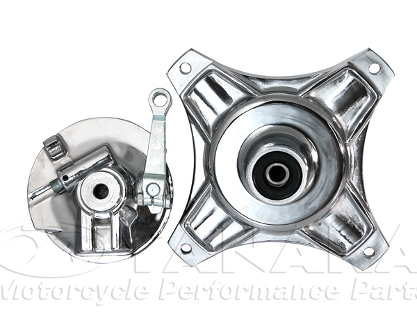 廃盤希少 未使用 SR400 ドラムブレーキ用フロントハブ プレートセット