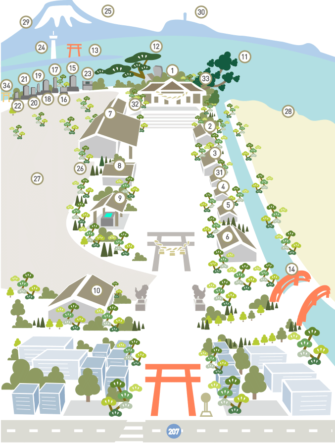 境内案内図｜森戸神社（森戸大明神）