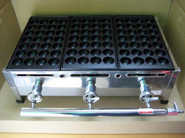 AKS 業務用 たこ焼き器 3丁掛 [28穴x3連] : MDS01 【業務用 厨房機器