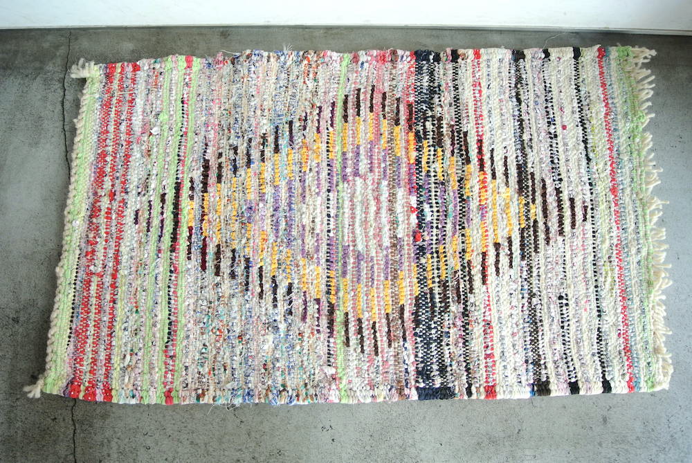 モロッコラグ｜ボシャルウィット・紫×山吹色（約93×56cm） 玄関マット