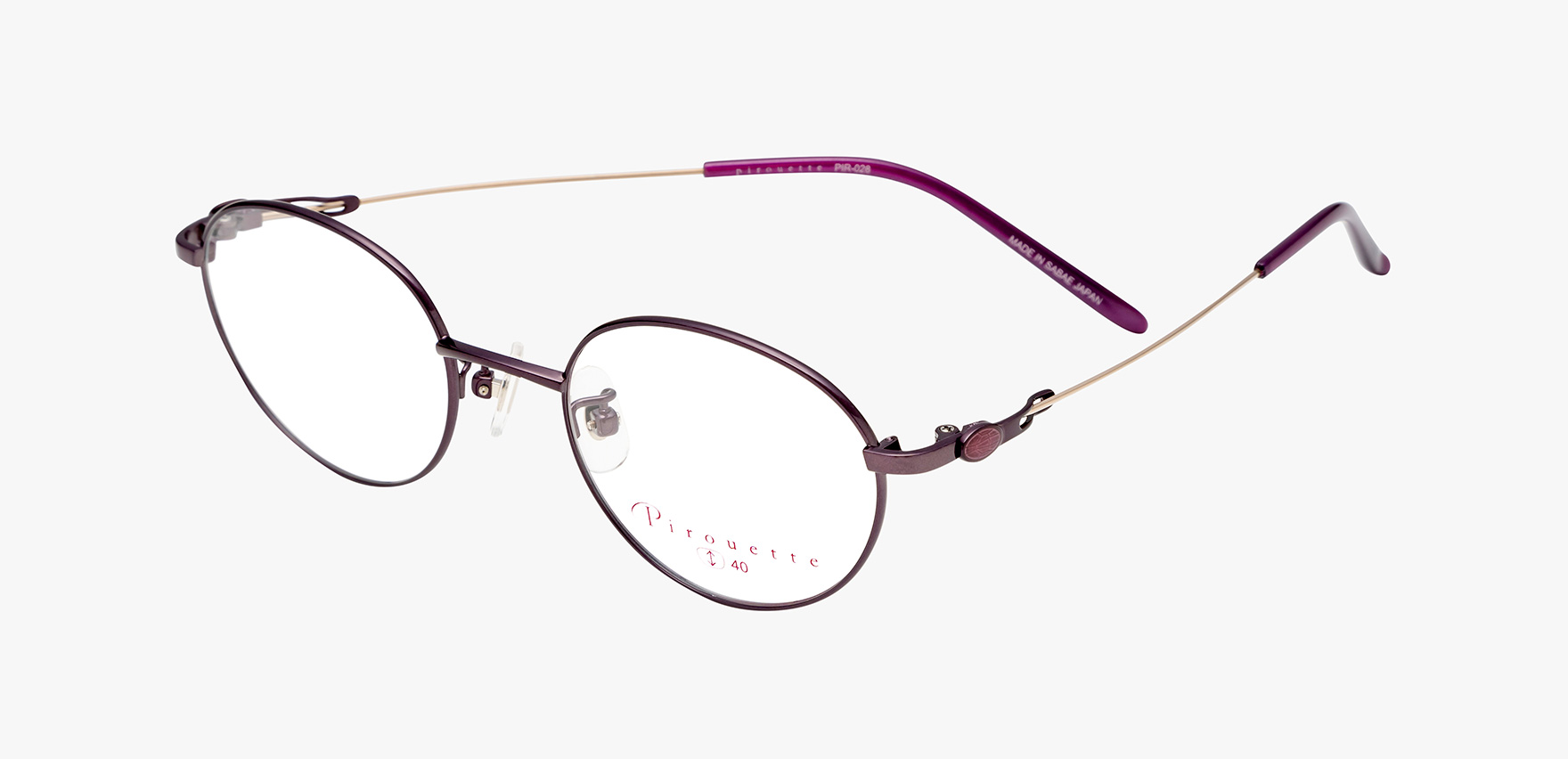 Pirouette PIR-028(47 ﾀﾞｰｸﾊﾟｰﾌﾟﾙ): メガネフレーム｜眼鏡市場【公式