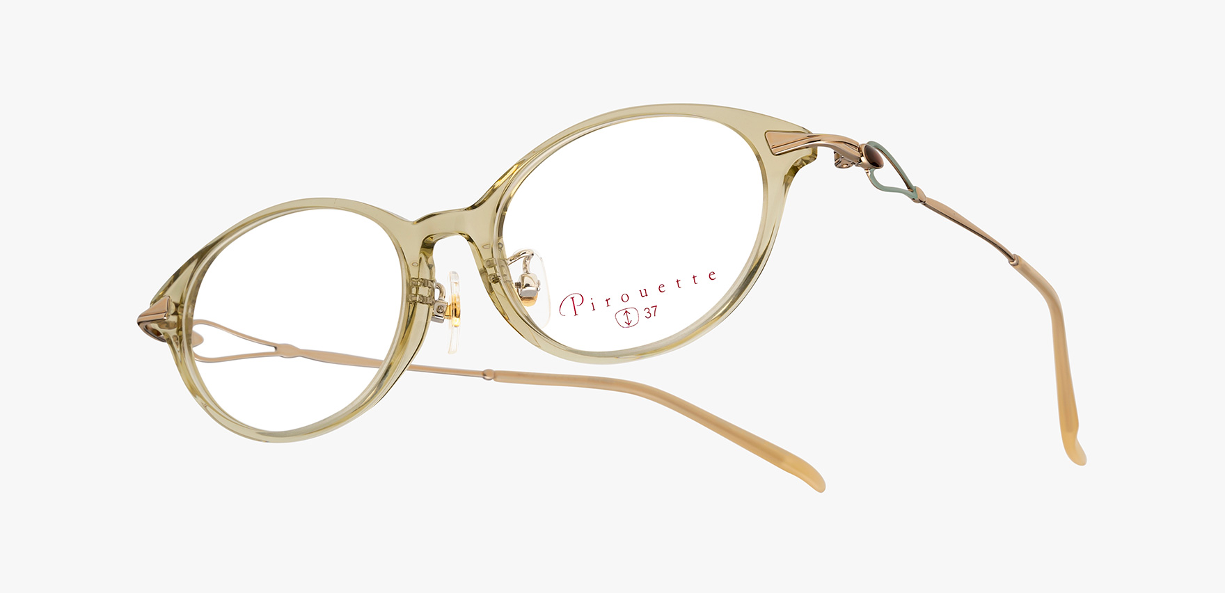 Pirouette PIR-023(50 ｲｴﾛｰｸﾞﾘｰﾝ): メガネフレーム｜眼鏡市場【公式