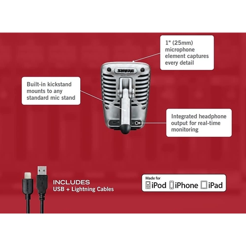 Melhart Music Center - Shure MOTIV MV51 iOS / USB Large Diaphragm