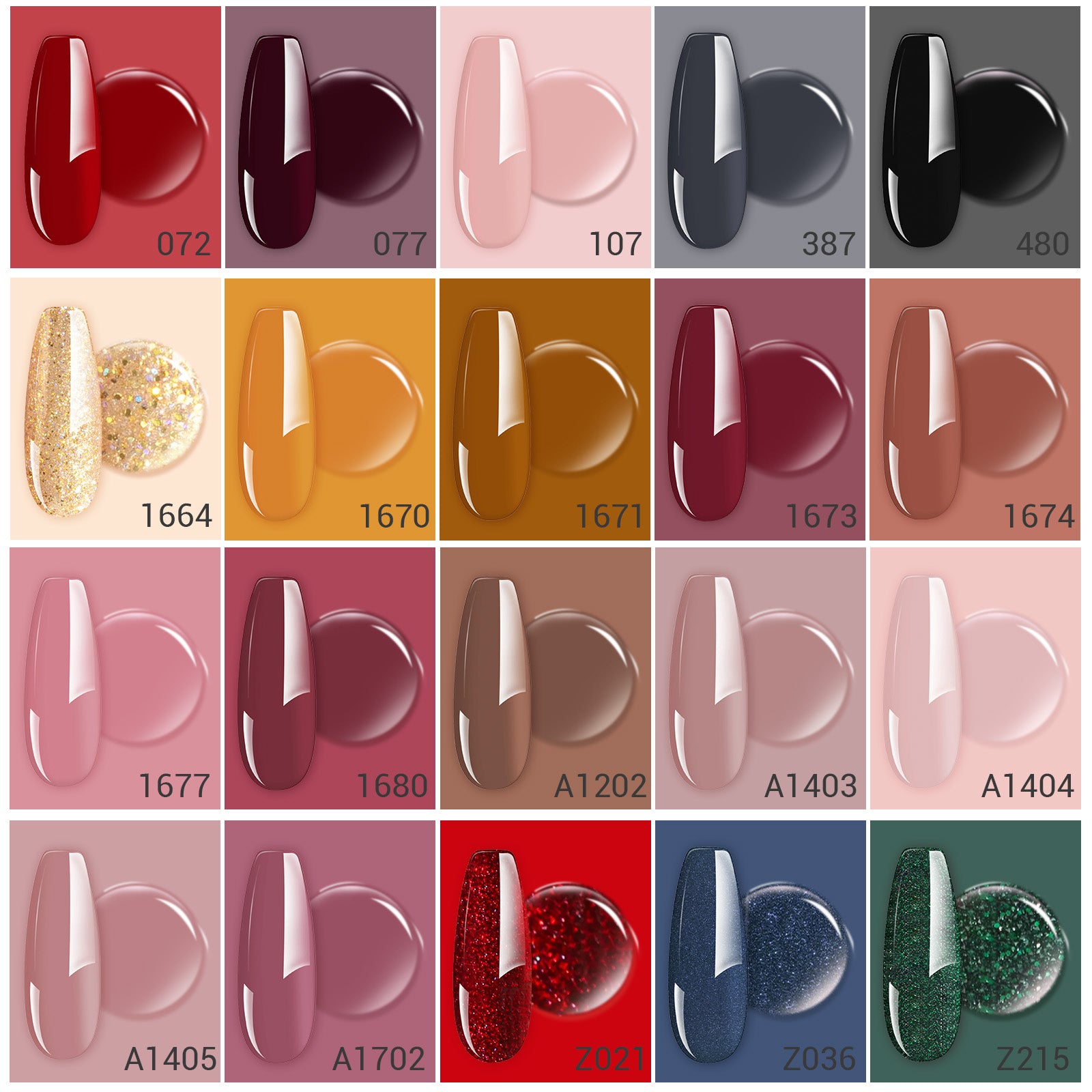 Fall & Winter 15ml Gel Nail Polish Set