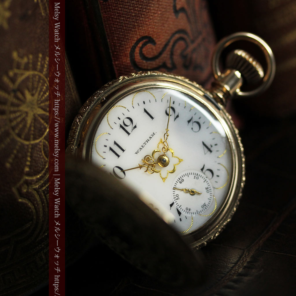 清*水様 1900年代 アメリカ製 ウォルサム 金張り 実動品 24の星が輝く