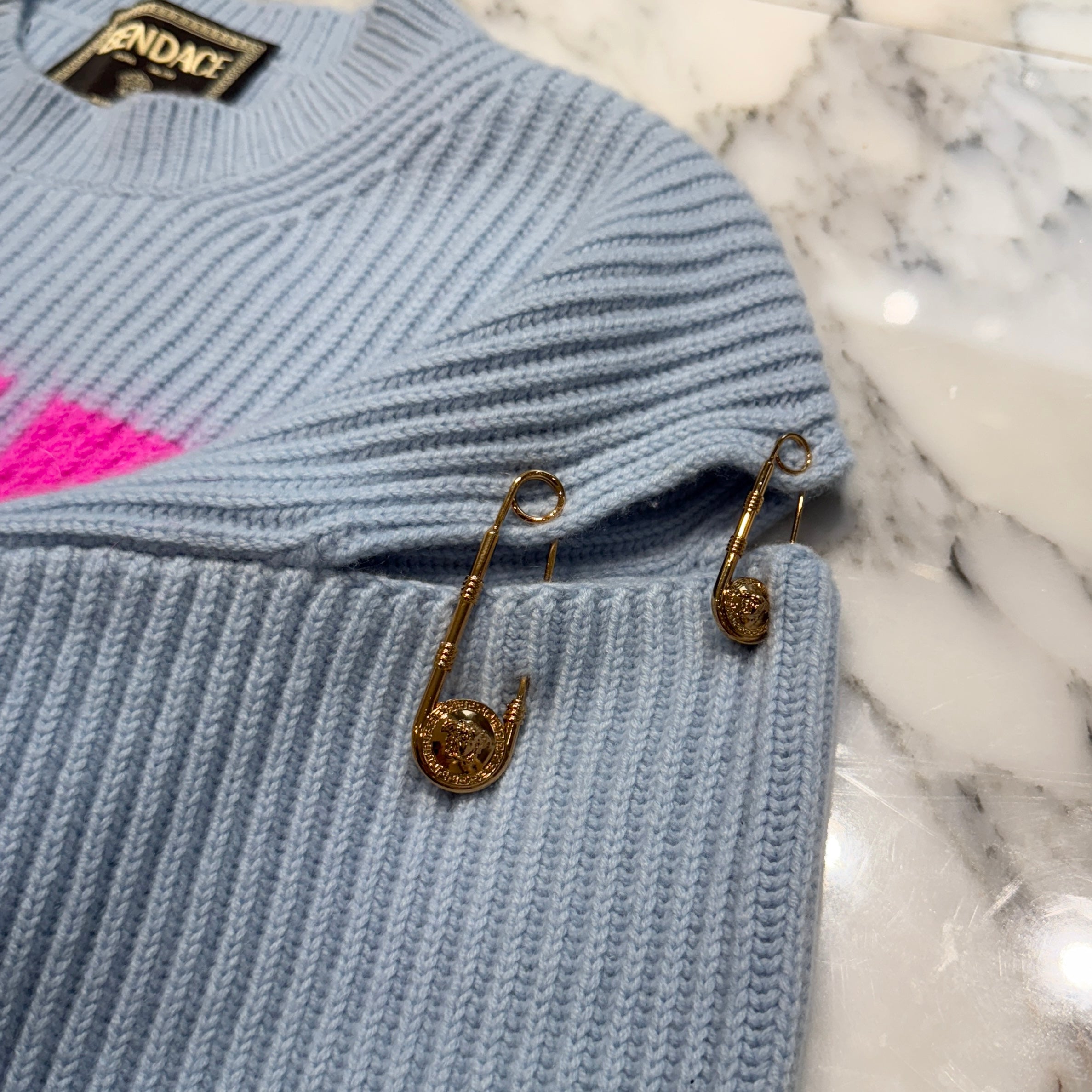 FENDI × VERSACE 2022SS FENDACE Cut Out Cashmere Knit Sweater