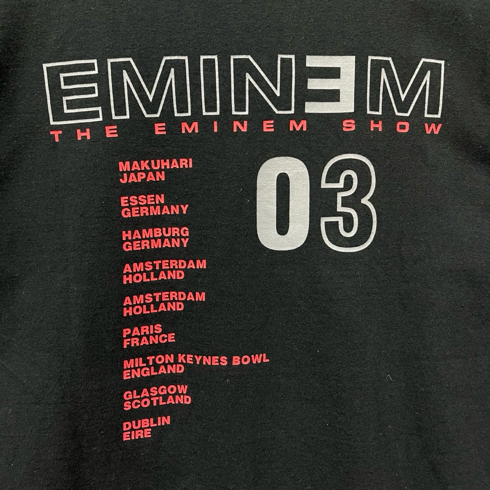 エミネム 20年前（2003年）日本公演 幕張 新品 TシャツEMINEM エミネム
