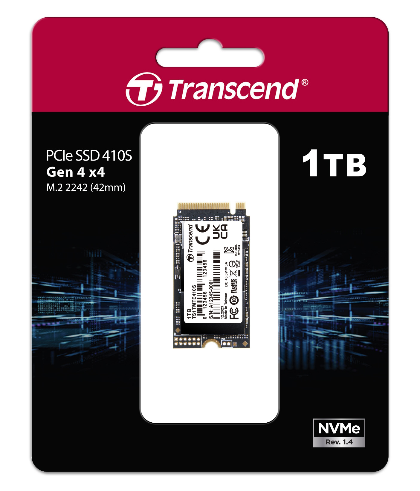1TB Transcend 410S NVMe PCIe 4.0 M.2 2242 Gen4 x4 Internal SSD