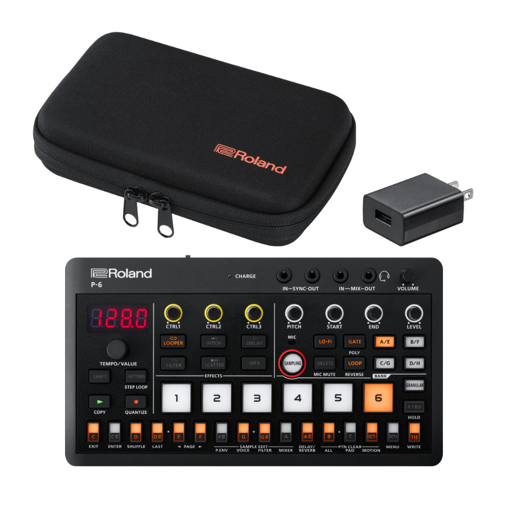 Roland AIRA サンプラー P-6 USB充電器+ケースセット【福山楽器センター】
