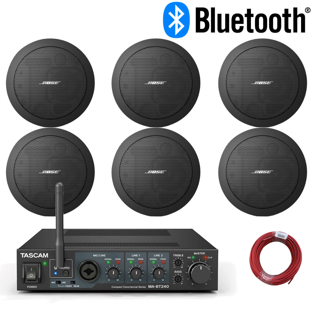 BOSE天井埋め込みスピーカー＋Bluetooth受信対応 設備アンプセット