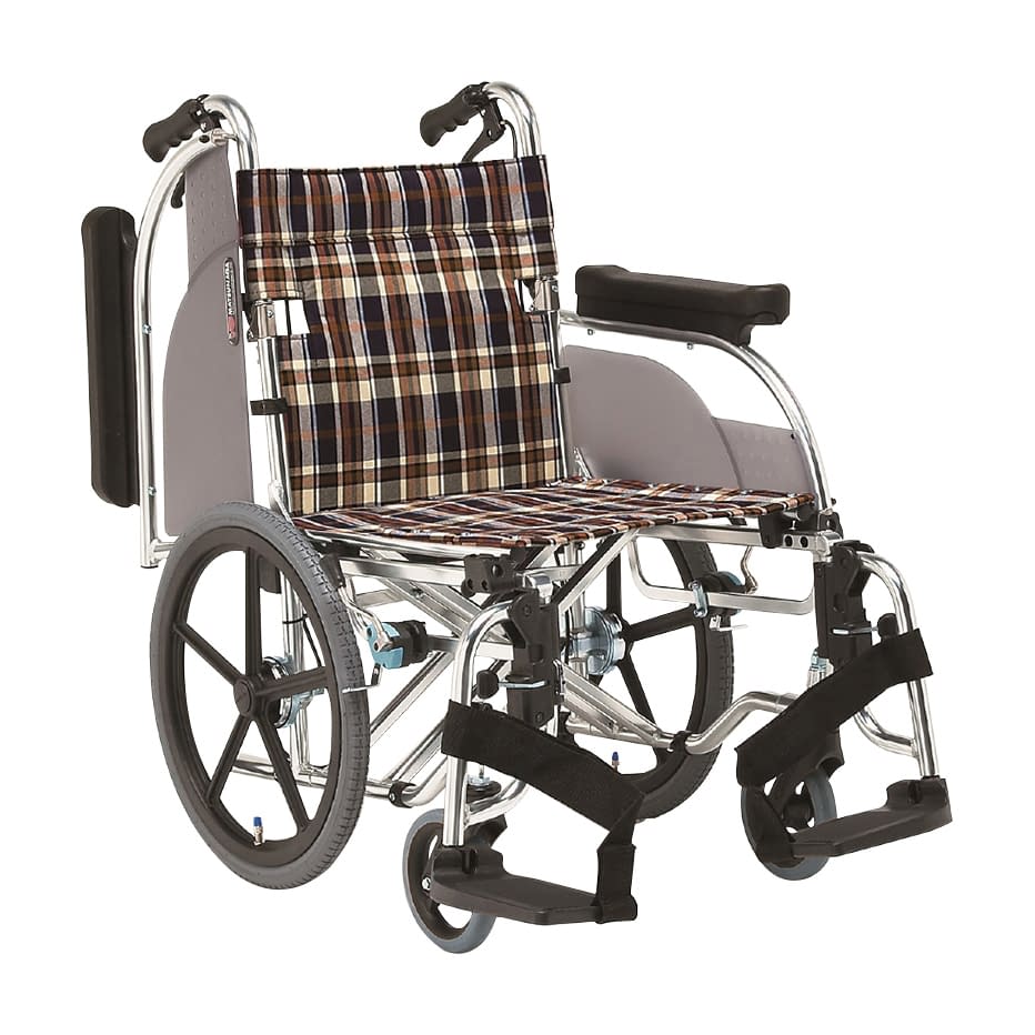 車いす(介助・アルミ)背折れ・多機能 背折れ 車椅子 20-5836-0002 S－1