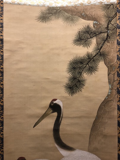 駒井源琦 松に鶴図｜古美術・掛け軸の販売・買取・鑑定-松本松栄堂