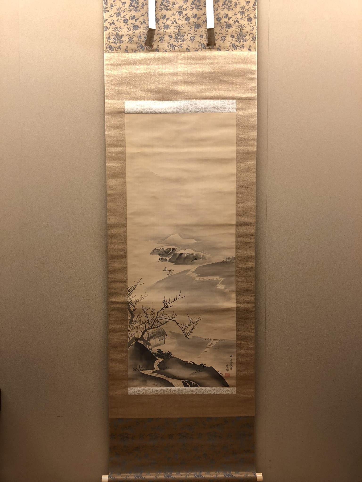 真作】円山應瑞/円山応挙の長男/松嶺旭図/山水図/掛軸/名家伝来/AC-400