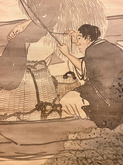 呉春 柳陰漁舟図｜古美術・掛け軸の販売・買取・鑑定-松本松栄堂