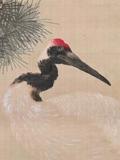 土方稲嶺 鶴之図｜古美術・掛け軸の販売・買取・鑑定-松本松栄堂