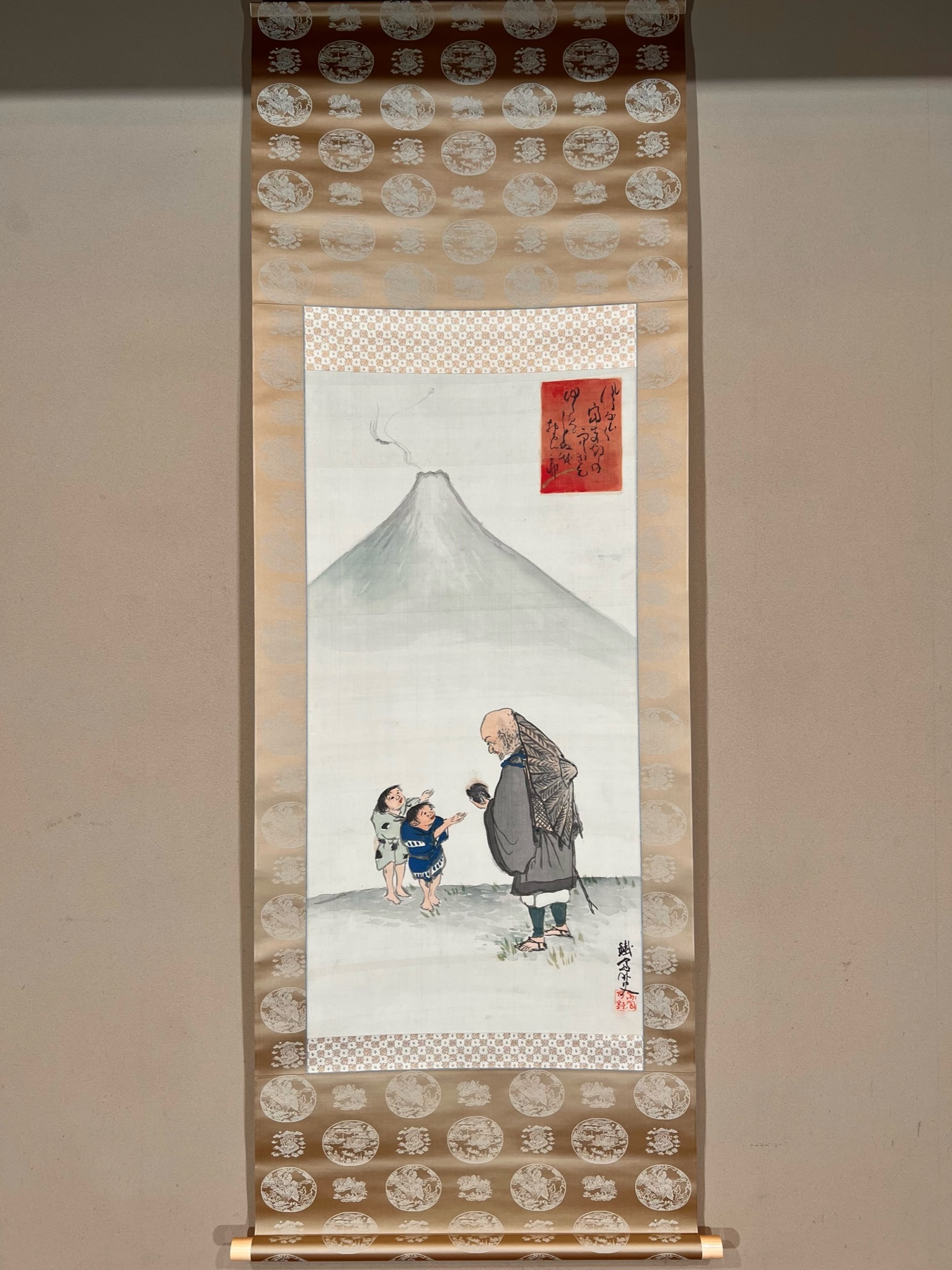 富岡鉄斎 人間万事西行猫図｜古美術・掛け軸の販売・買取・鑑定-松本松栄堂