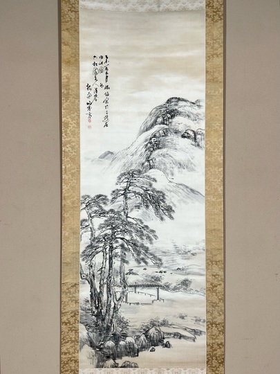 山本梅逸 倣元人水墨山水図｜古美術・掛け軸の販売・買取・鑑定-松本松栄堂