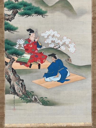 不詳/作者不詳/立雛図/桃の節句/布袋屋掛軸HJ-542 不詳/作者不詳/立雛