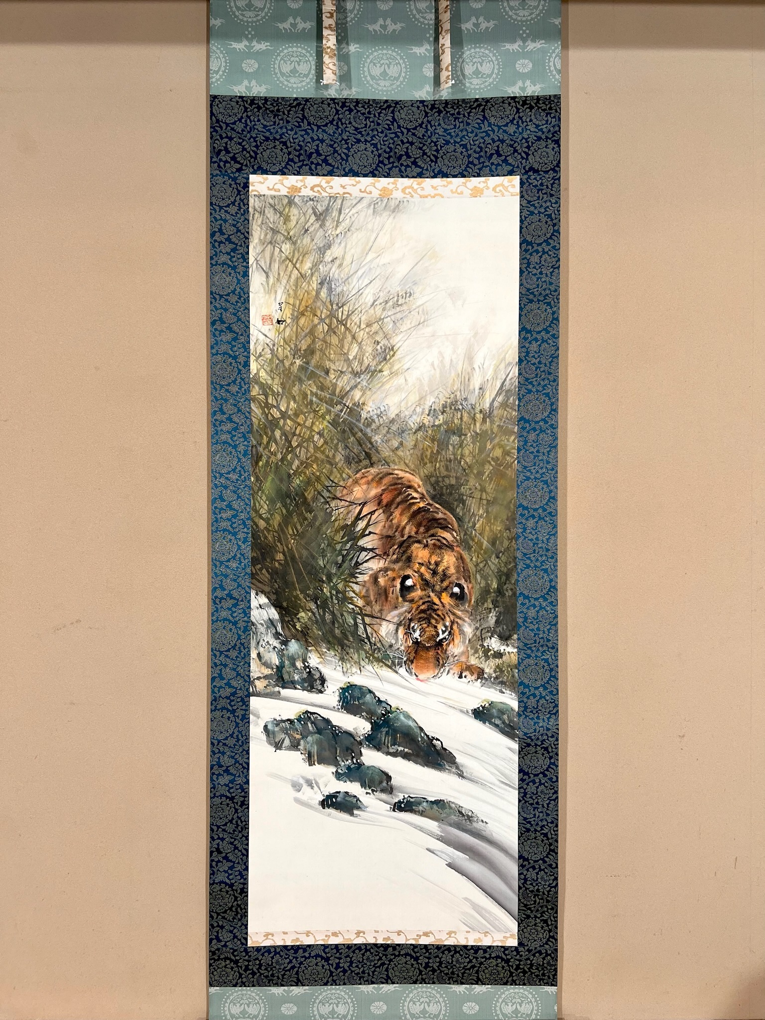 大橋翠石 水呑之乕図｜古美術・掛け軸の販売・買取・鑑定-松本松栄堂