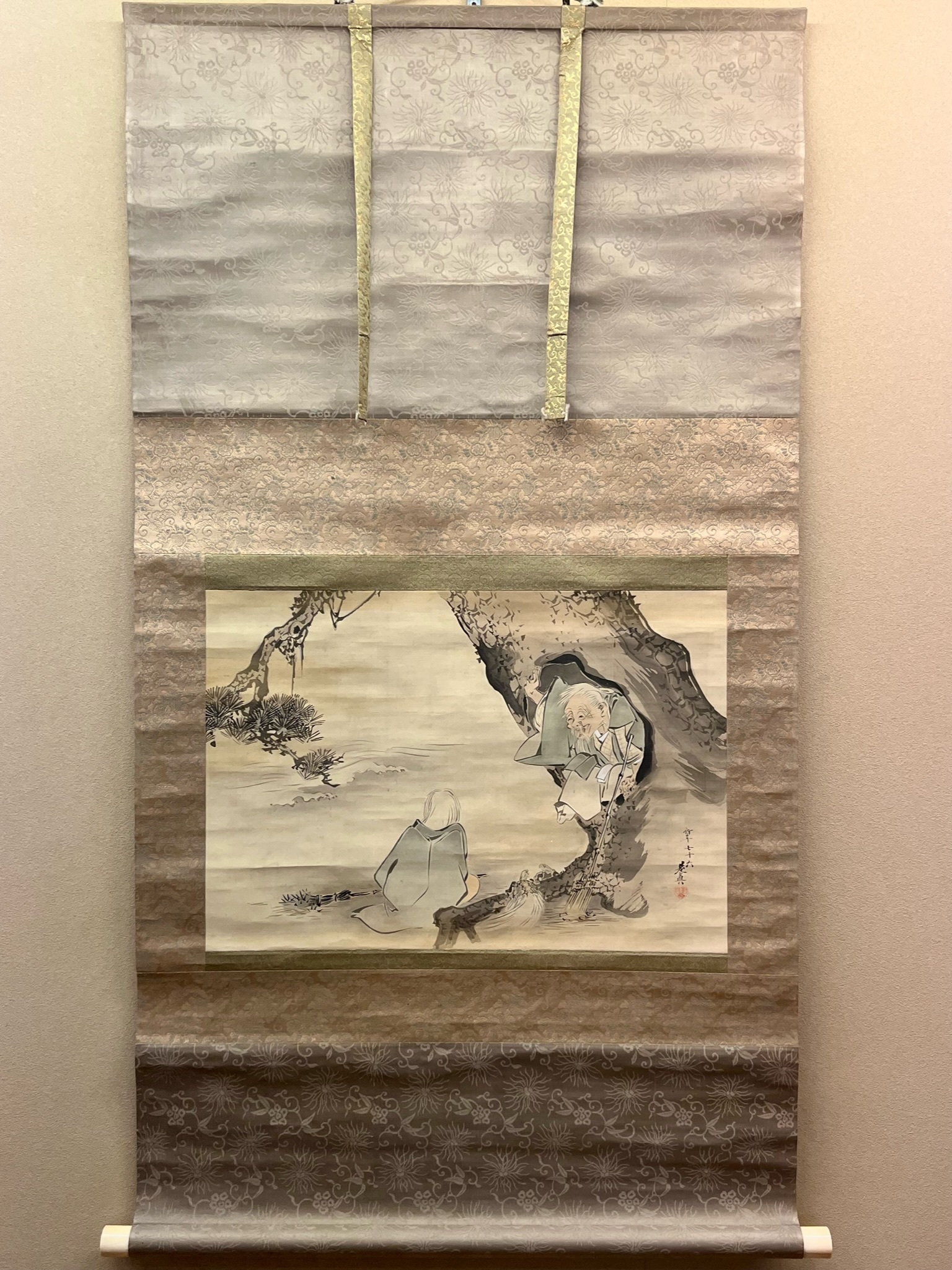 柴田是真 高砂之図｜古美術・掛け軸の販売・買取・鑑定-松本松栄堂