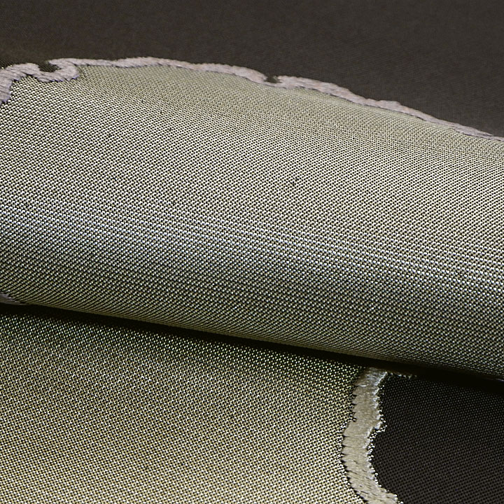 老舗機屋 安田呉遊謹製 西陣織九寸名古屋帯【雪輪】 [241020-ko-7