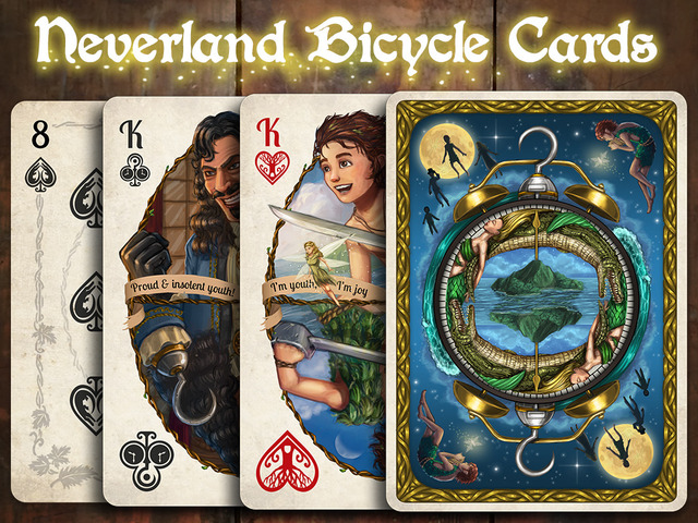 Neverland Bicycle Playing Cards. With them you will never grow up