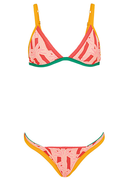 Maaji Flame Coral Trinity Regular Rise V Front Bikini Bottom