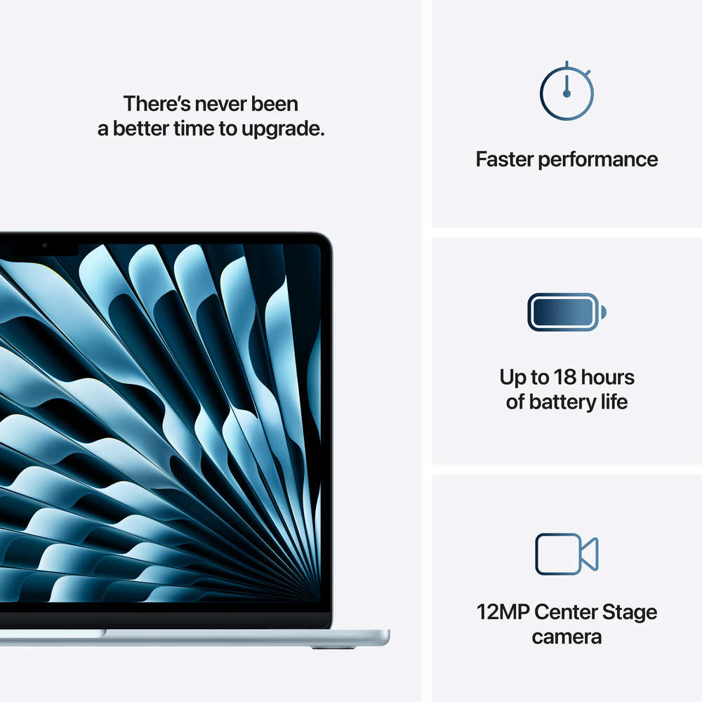 New MacBook Air 13-inch: M4, 16GB, 512GB - Sky Blue | Mac-Ave