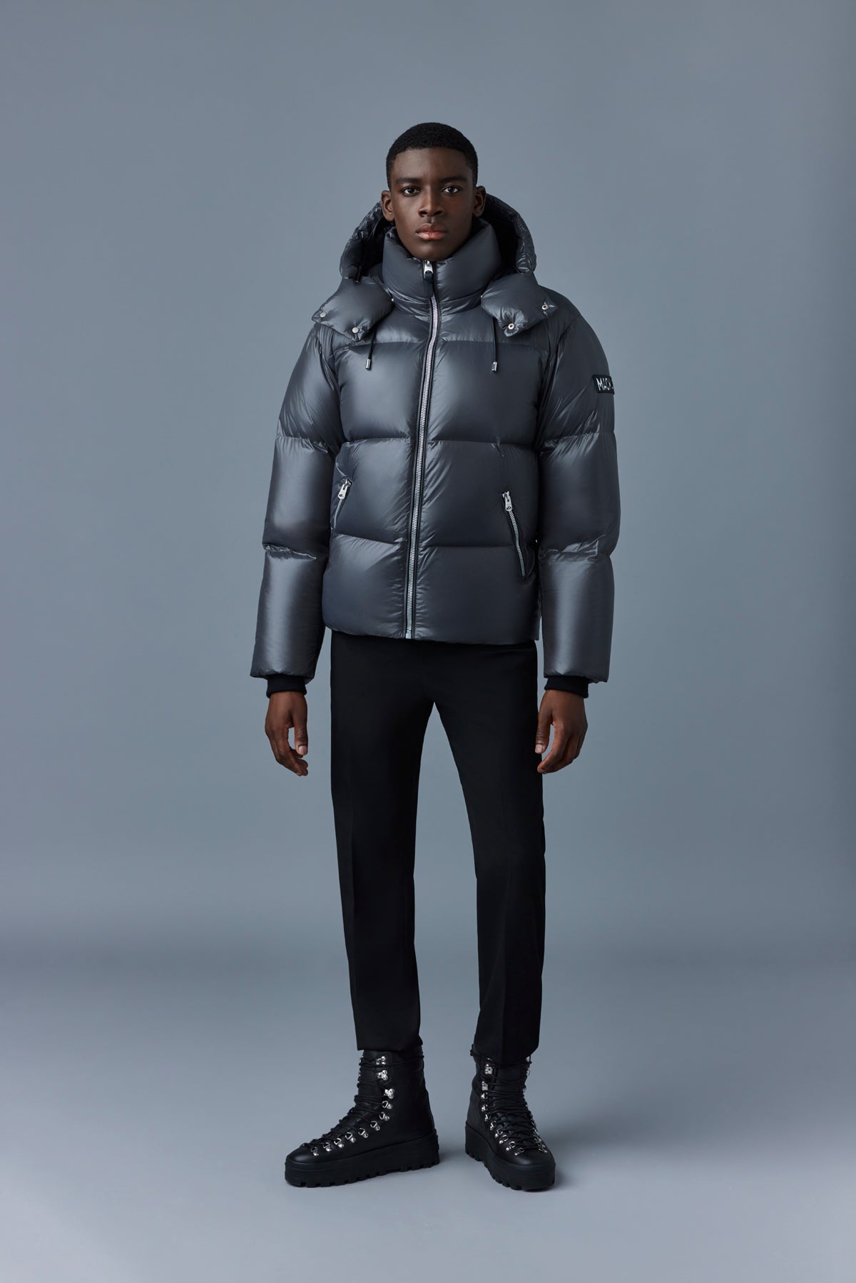 Kent, Lustrous down jacket with hood for men | Mackage® US
