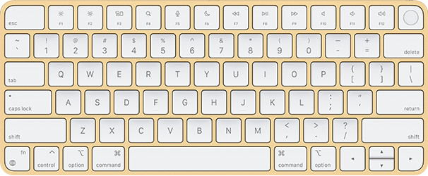 Apple Genuine 661-04373 Magic Keyboard, Touch ID, Yellow, ANSI