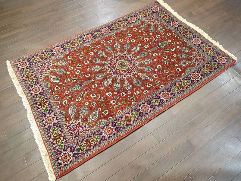 新品 ペルシャ 絨毯 サルーク 1.5m センター サイズ 148 x 100 cm E46