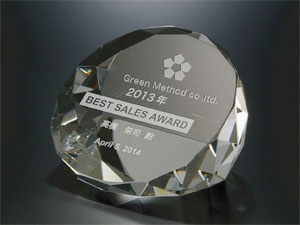 PW-CO3T-80] スタビリティー・クリスタル・ペーパーウエイト