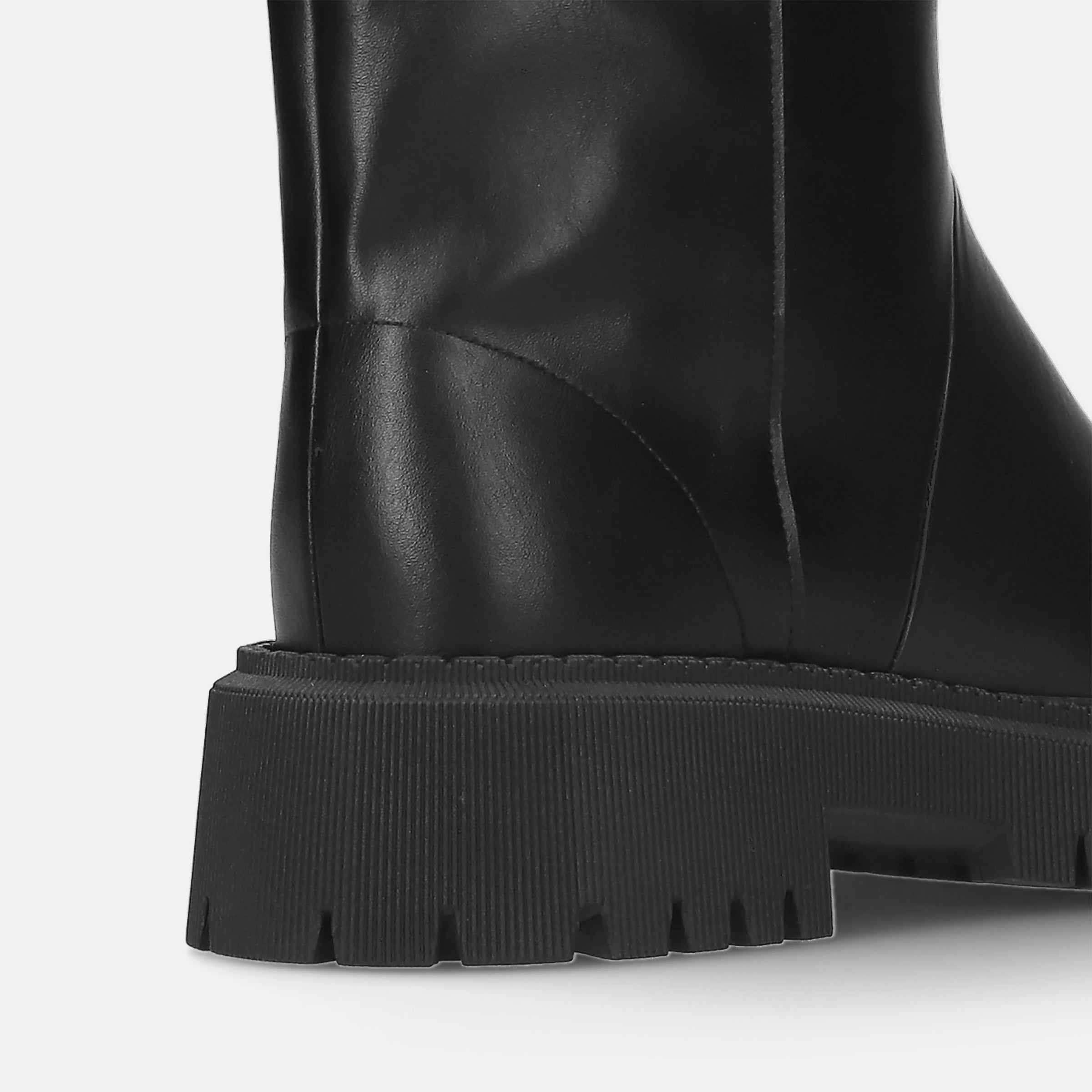 20%OFF：2025AW：ラウンドトゥ ロングブーツ（m100013）ブラック