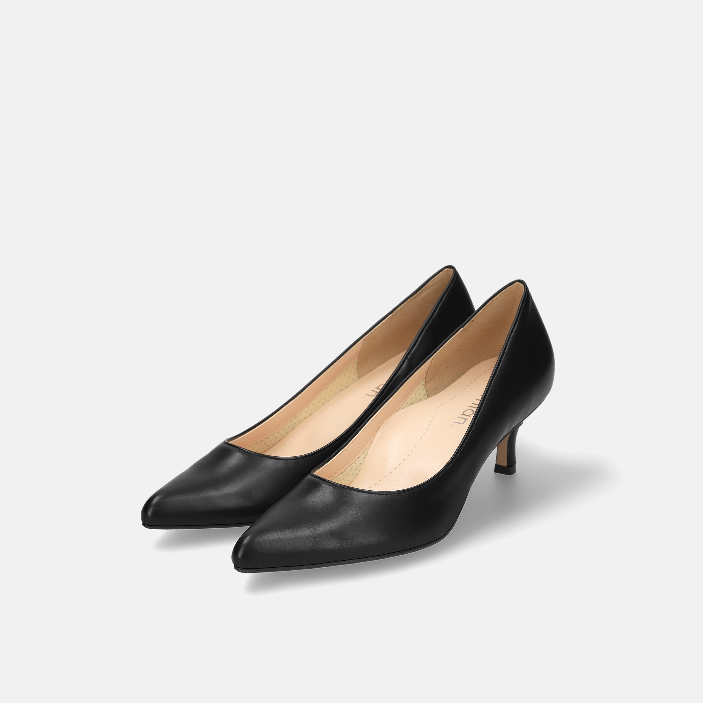 iCoN COLORS：ポインテッドトゥ スムース パンプス（C57173）ブラック