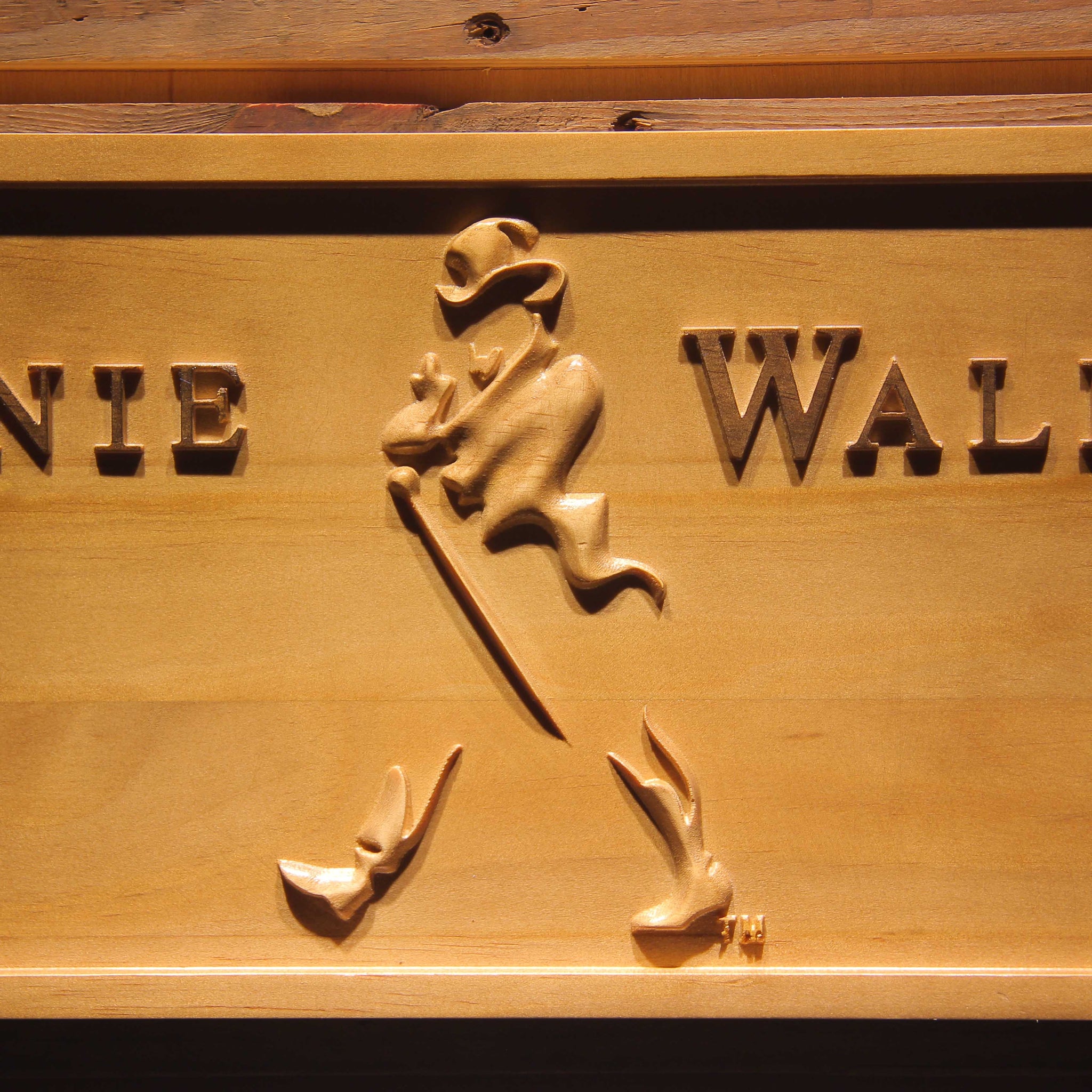 Johnnie Walker Whiskey 3D Wooden Sign | Man-Kave