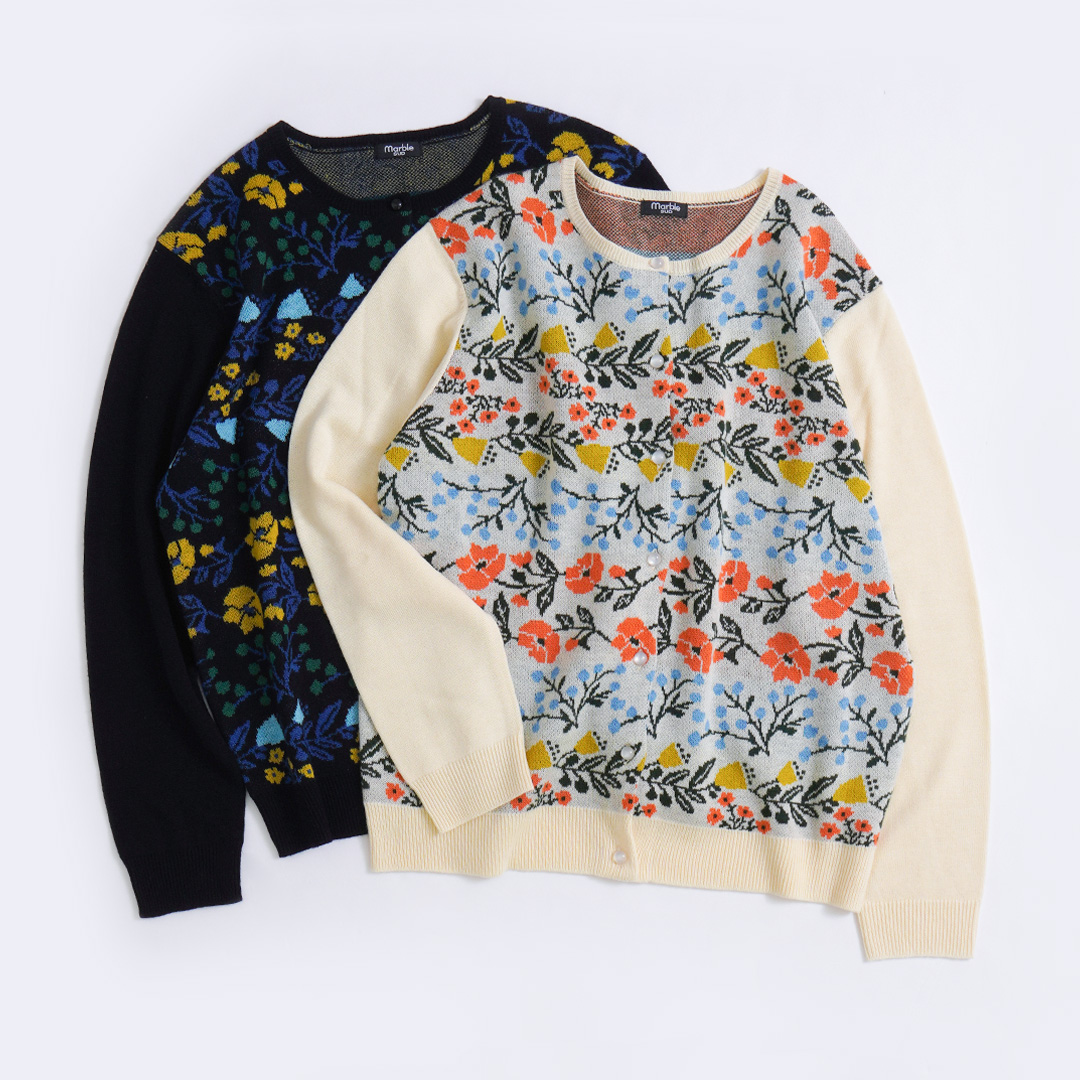 レトロな雰囲気漂う花柄ニット登場！ | marble SUD マーブルシュッド