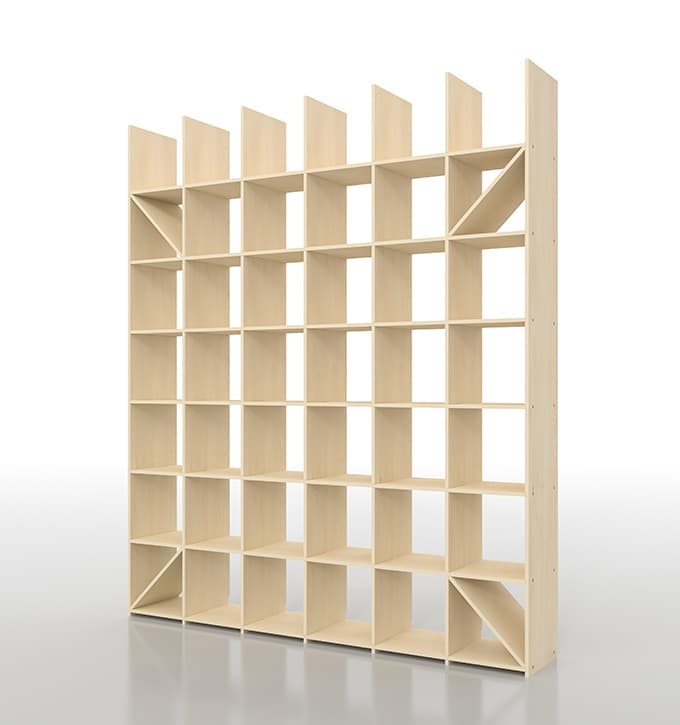 Shelf 壁一面の本棚 奥行350mm 縦7コマ×横6コマ|margherita