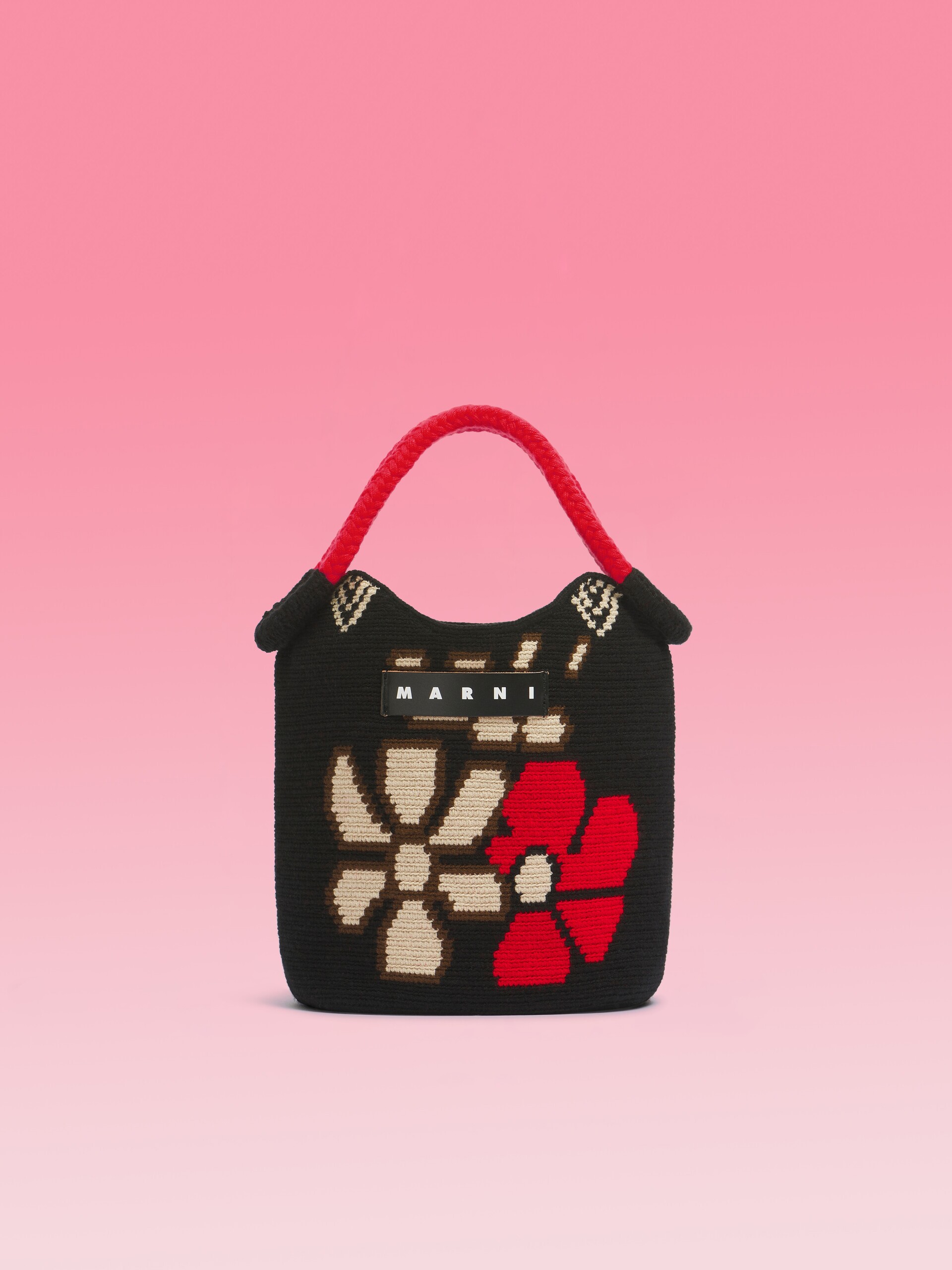 ブラック MARNI MARKET FLOWER BUCKET BAG | Marni