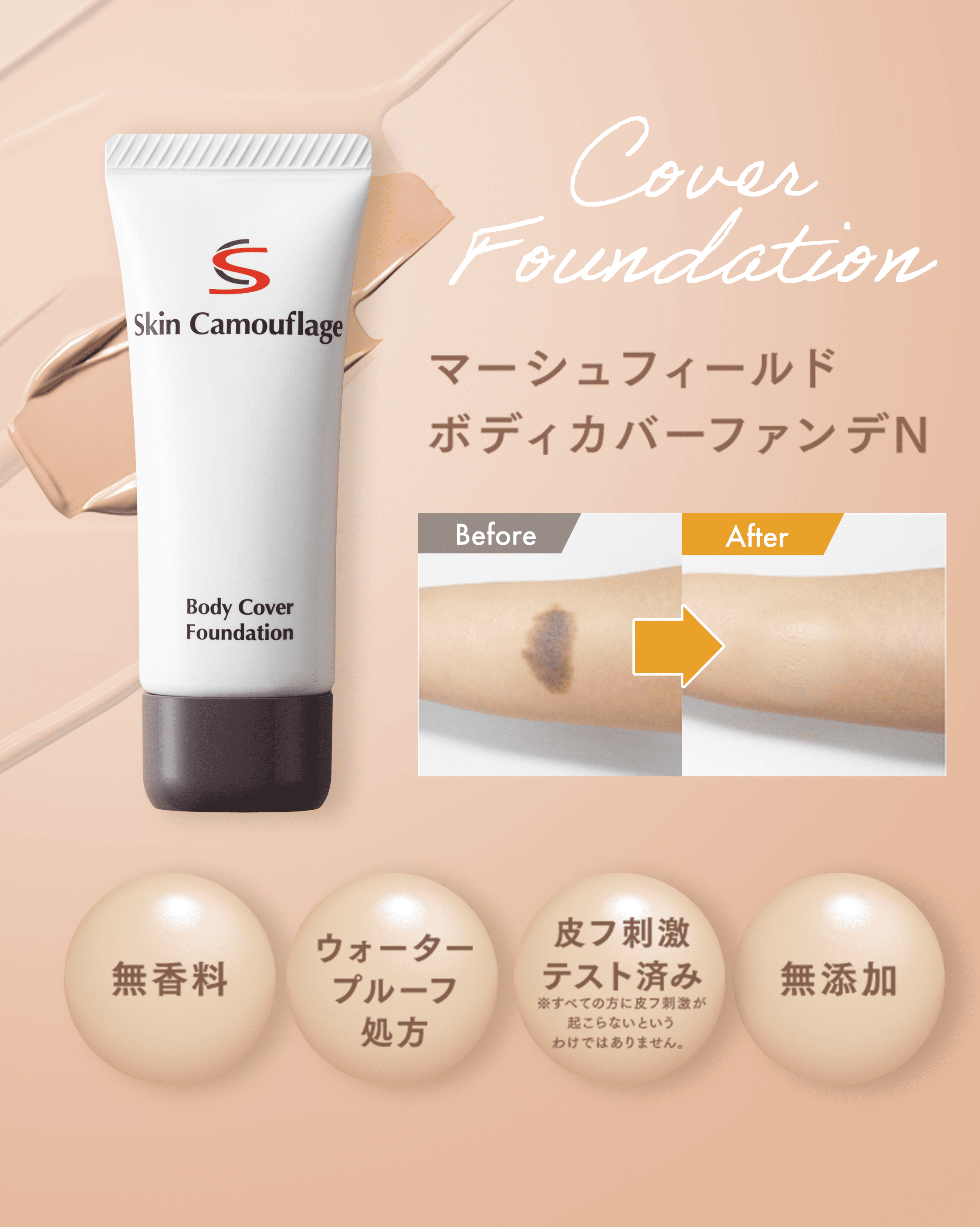 医療現場の声から生まれた体用カバーファンデ｜マーシュフィールド