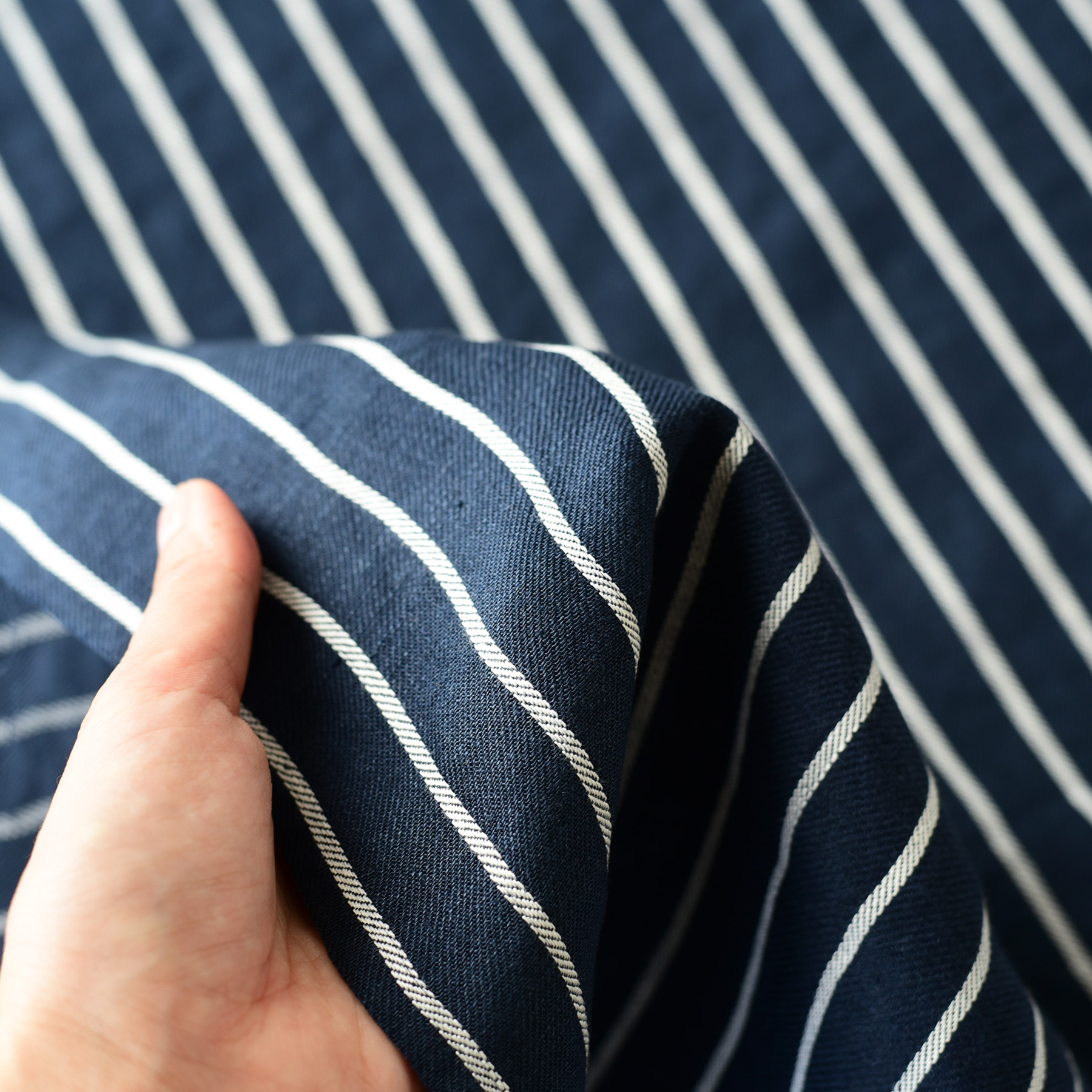 キッチンリネン :: 布・生地 :: ニューリージェントストライプ 生地 幅