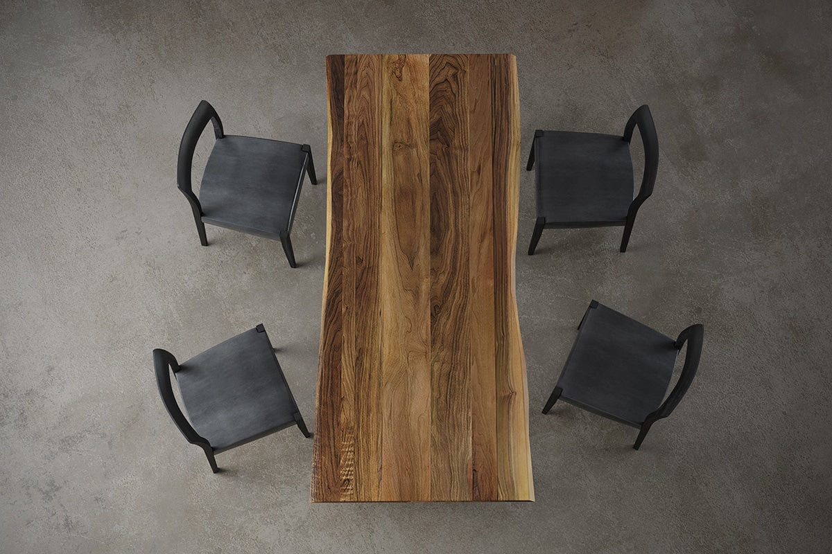 WILDWOOD LIVE EDGE DINING TABLE(幅 100cm × 奥行 90～70cm)の通販