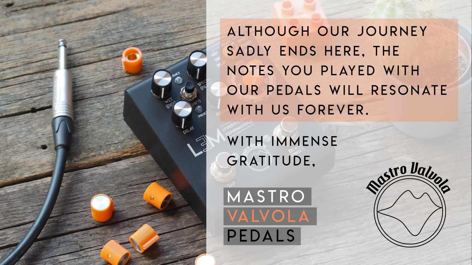 Mastro Valvola - high quality guitar effects pedals.